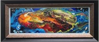 “Currents”8"x22" Original Painting - Antanenka