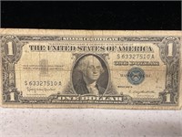 $1 Blue Letter Silver Certificate 1957