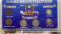 (6) Double Minted coins Barber/Mercury, Buffalo /