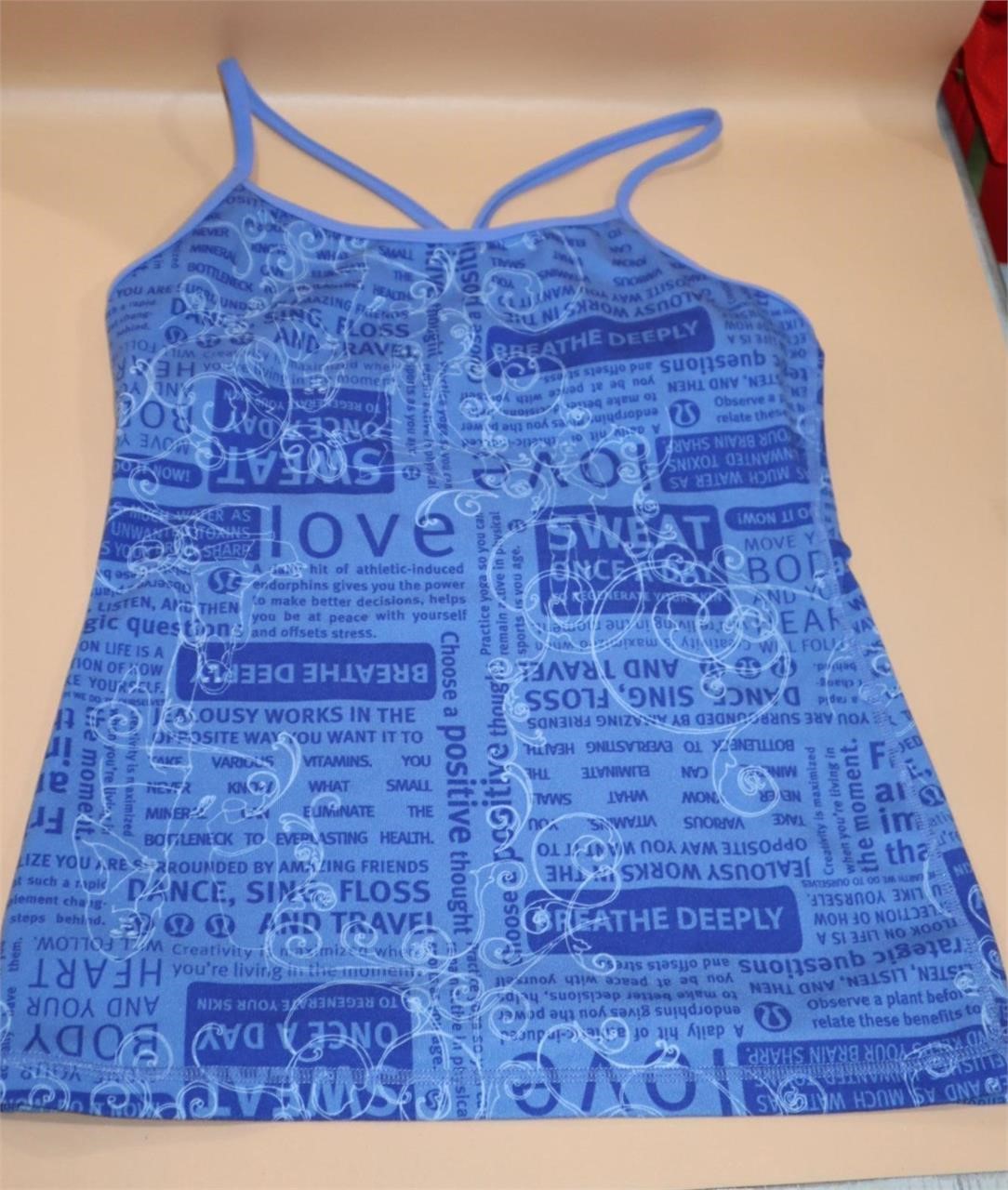 LULULEMON Logo Blue Sport Activewear Tank