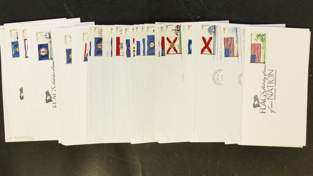 US Stamps complete sets, Flags of our Nation