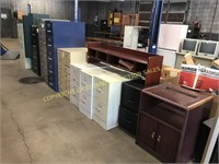 (10) misc filing cabinet & (2) wooden cabinet