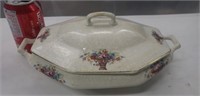 Vegetable  Tureen with Lid. Floral Print. No