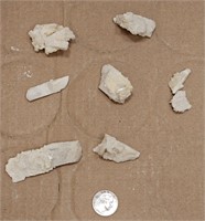 LOT OF WHITE ROCK FRAGMENTS CLUSTERS