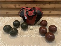 VINTAGE BOCCE BALL SET MADE IN ITALY