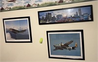 2 Fighter Plane Framed Photos & City Photo