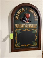 Wall Plaque / Chalkboard Wine & Spirits