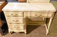 Lot #752 - White provincial style vanity with