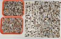 LARGE LOT OF INTERNATION COINS - 20 POUNDS