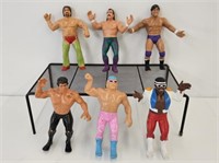 6 WWF LJN RUBBER WRESTLERS - 1986 - 88