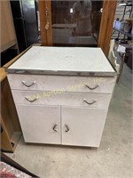 Mid century metal kitchen cabinet with Formica