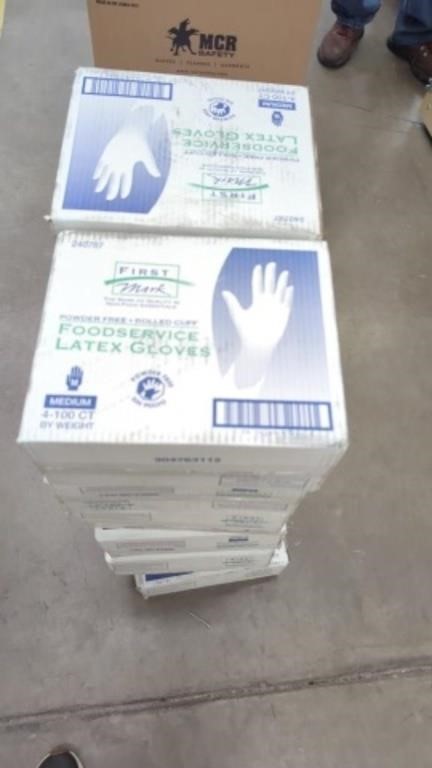 12 Cases Medium Powder Free Latex Gloves