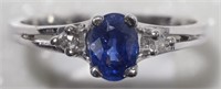$1750. 14K Sapphire Diamond Ring