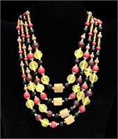 Beautiful Multi-Strand Bead Necklace