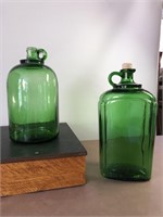 Antique Bright's est'd 1874 green wine jug