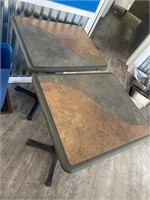 2 green subway tables 20x24 with base