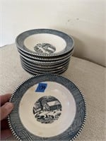 Assorted Currier & Ives Sm Bowls-Chipped as is
