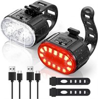 Bike Lights Ultra Slim, Rechargeable Bicycle Light