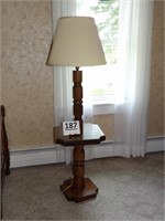 Wood Table Floor Lamp 59" h