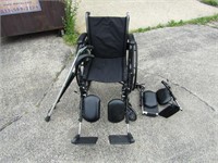 Wheelchair and canes/walking sticks.