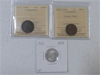 3 - NFLD, N.S. GRADED & OTHER COINS