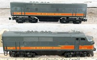 Lionel 2378 Milwaukee Road F3 diesel & B unit (no