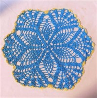 14 doilies: Hand crocheted & embroidered pieces