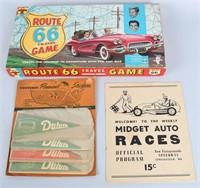 TRANSOGRAM ROUTE 66 GAME & NOS PENNANTS