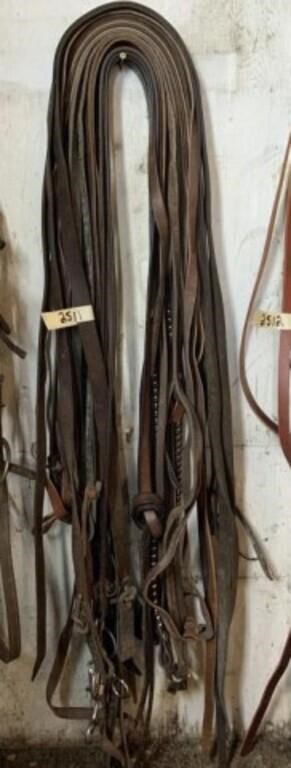 8 Sets of Leather Reins