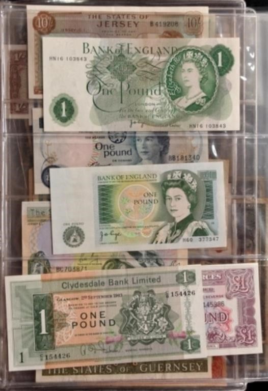 BRITISH BANKNOTES USED AVE-VF