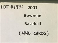 2001 Bowman Baseball Cards (440 cards)