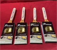 New Picasso 2" Paint Brushes 4pc lot Latex/Oil
