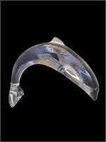 Baccarat Crystal Diving Dolphin Figurine