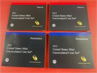 2011 & 2012 US MINT UNCIRCULATED COIN SETS