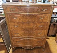 FRENCH CARVED MAHOGANY TALL CHEST