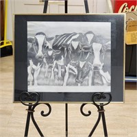 Beryl Carbon Cows - Framed