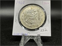 1960 Mexican Silver Peso