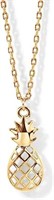 14k Gold-pl. Pineapple Charm Necklace