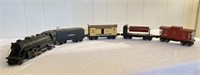 Lionel Steam Engine 1666, Tender 2689, Train Cars