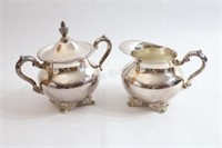 Silverplate Sugar & Cream Service Set