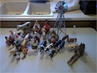 farm animals and windmill