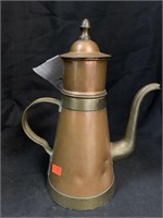 9.5 “ VINTAGE COPPER COFFEE POT