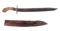 American Civil War Bowie Knife, Signed "Kimball Ma