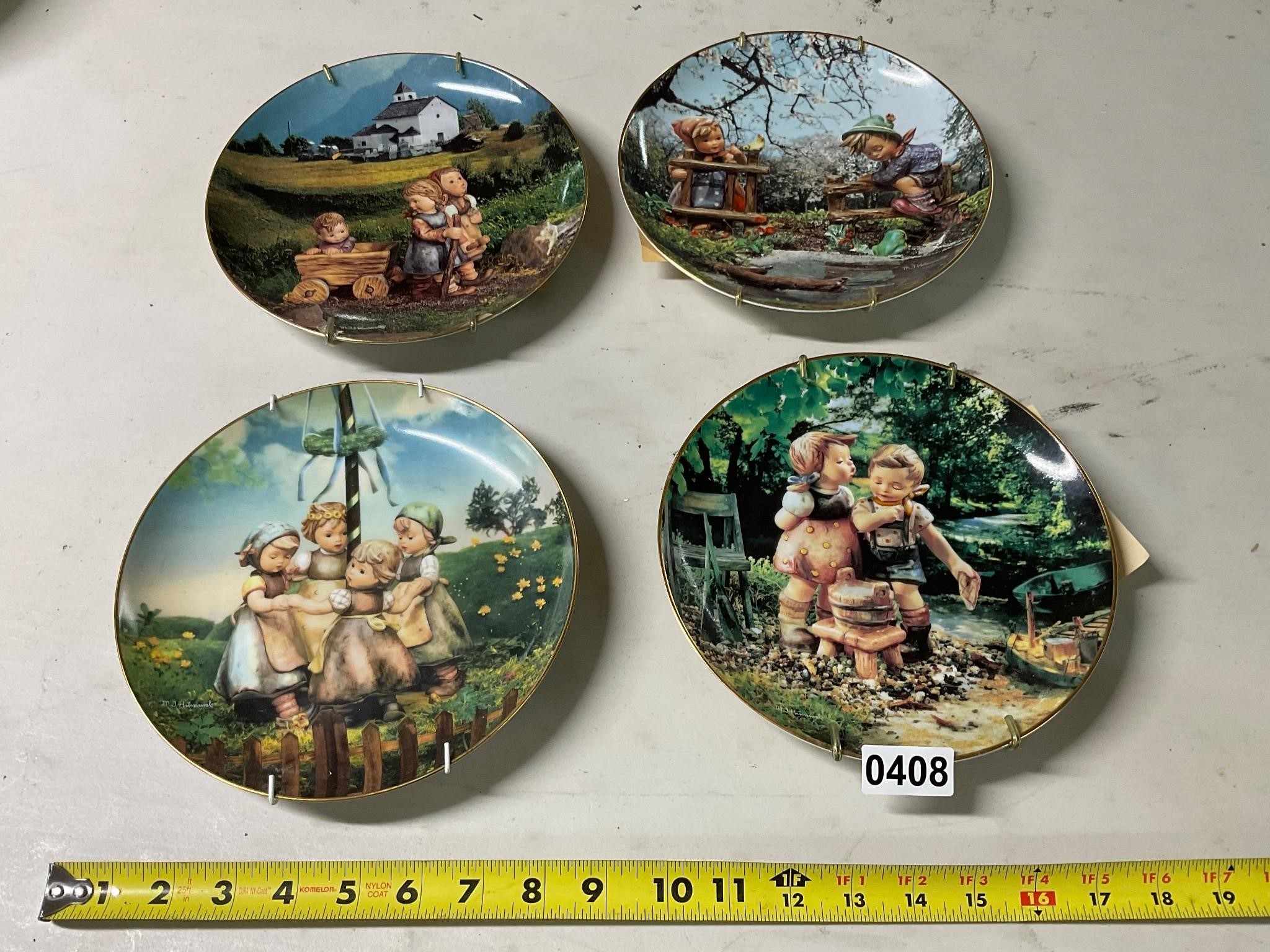 4- Hummel Plates Collectible with COA