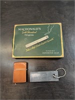 Vintage Tobacco Tin, Zippo Lighter and Flint