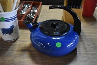 Metal Blue tea kettle