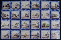 24 Dutch Delft Polychrome Tiles