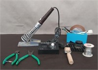 Box Soldering Iron, Pliers, Solder, Misc