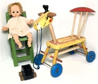 Vintage Playskool Ride-On Pull Toy