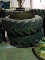 Goodyear 2 tractor tires on rims